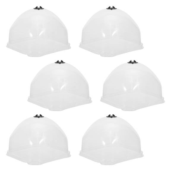 RENACLIPY 6-Pack Clear Plastic Plant Humidity Domes Garden Cloche for and Small Plants