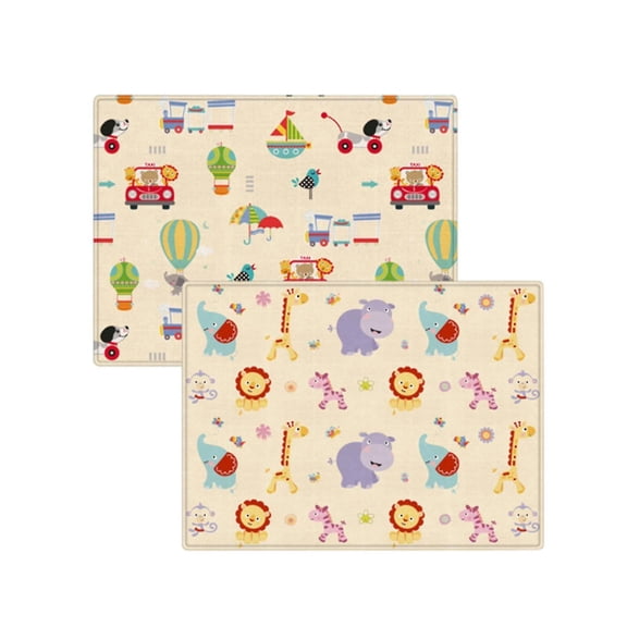 Alfombra de juego para bebé extragrande, plegable, de espuma XPE, reversible, de 2 caras, material más seguro