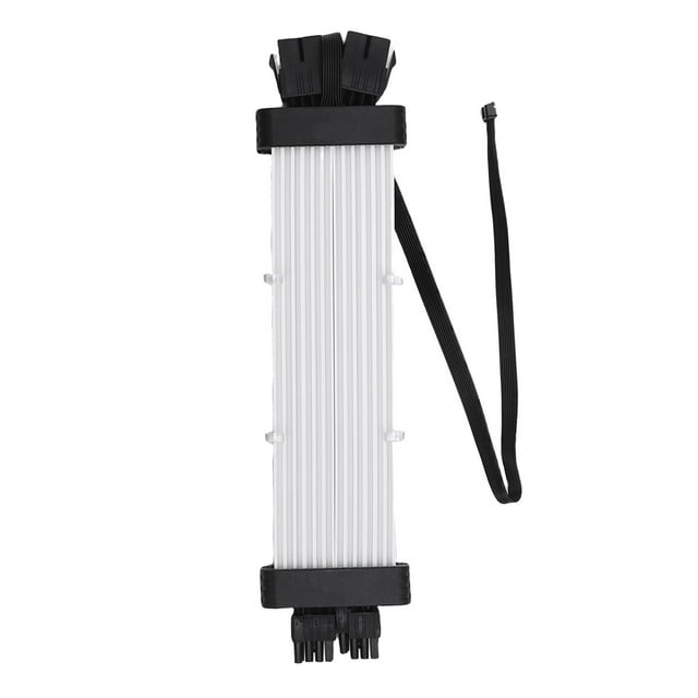 Cable De PSU Argb, 120 Perlas LED Suaves 16.8 Millones De Colores Efecto De Luz De Meteorito Para Tarjetas Gráficas De 2x8 Pines, 5V Sync LED Strip