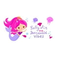 thumbnail image 2 of Mermaids Salty Air Mermaid Vibes Seahorse Statfish Princess Fish Starfish Queen Sweet Dreams Bedtime Unicorn Lovely Dear Dream Holiday Gift Decorating Bedroom Wall Decal Sticker - Size: 20 In X 10 In, 2 of 5