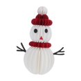 thumbnail image 4 of Adorno navideño de muñeco de nieve de papel 3D con forma de panal, regalo decorativo para fiesta, centro de mesa, decoración navideña para dormitorio 33 cm x 16 cm, 4 of 8