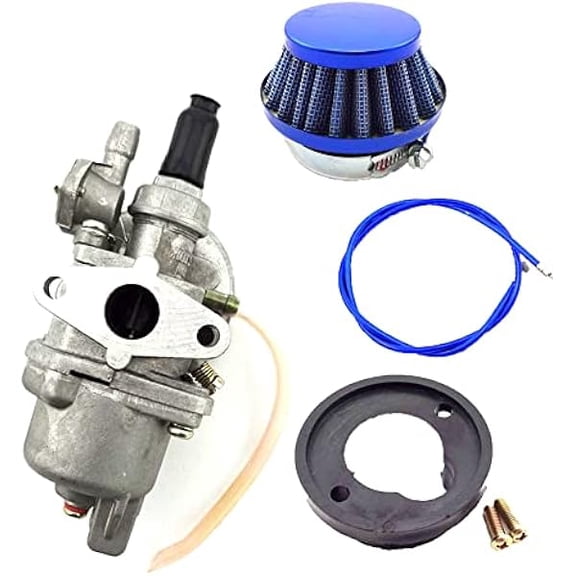 44mm Carburetor Assembly with Air Filter Mount & Throttle Cable for 47cc‑49cc Mini Moto Quad ATV Pocket Bike, Stable Idle