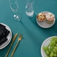 thumbnail image 5 of Rectangle Tablecloth 60x102 inch Washable Polyester Fabric Table Cloth for Wedding Party Dining Banquet Decoration（60x102, Teal）, 5 of 6