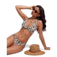 thumbnail image 3 of Top de Bikini CRZ YOGA con Nudo Frontal Estampado Leopardo Talle Mediano, 3 of 5