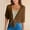 *Coffee, variant on ClodeEU Women's Sheer Tie Front 3/4 Sleeve Shirt,Solid Color Lightweight Summer Cardigan Cover Up Black,Women's Plus XL
