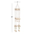 thumbnail image 2 of DecMode 36" Gold Metal Indoor Outdoor Arabesque Geometric Windchime with Glass Beads and Cone Bells, 2 of 8