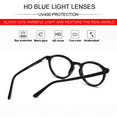 thumbnail image 4 of Blue Light Glasses for Women Men, Advanced 99% Blue Light Blocking Computer Glasses - Anti Eyestrain & UV Glare Protection, Vintage Thick Round Rim Frame Eyeglasses, 4 of 7