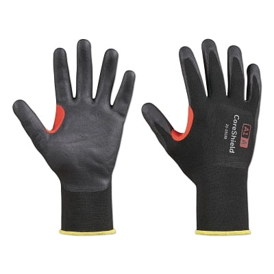 

CoreShield A1/A Coated Cut Resistant Gloves 6/XS Nylon Black Liner Nitrile Micro-Foam Black Coating 15 ga | Bundle of 2 Pairs