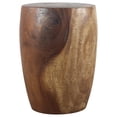 thumbnail image 2 of Strata Furniture 20x15" Traditional Monkey Pod Wood Merlot End Table in Walnut, 2 of 6