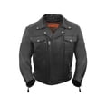 thumbnail image 3 of True Element Men's Asymmetrical, Vented Motorcycle Jacket with 2 Utility Storage Pockets (Black, XX-Large), 3 of 3