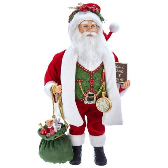 Kurt Adler 18-Inch Kringle Klaus Red, Green, White Santa