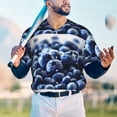 thumbnail image 4 of Fotbe Blueberry Baseball Jersey Shirt for Men and Women, Casual Short Sleeves Button Down T-Shirt-3X-Large, 4 of 9