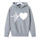 thumbnail image 3 of Sudadera con capucha y estampado de corazón de San Valentín, sudadera de manga larga para niños y niñas, chaqueta para niñas de talla mediana y grande., 3 of 7