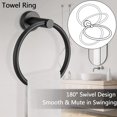 thumbnail image 5 of Licperron Matte Black Toilet Paper Holder and Towel Ring Set, 2 Count, 5 of 6