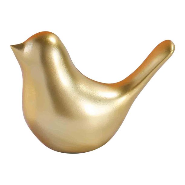 Estatuas de pájaros pequeños, pájaros dorados pequeños, estatuas de pájaros pequeños dorados, decoración del hogar, figuritas modernas, adornos decorativos para sala de estar, escritorio de oficina,