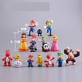 thumbnail image 2 of KEVCHE 17 Piezas Mario Bros Figura, Mario Figura Luigi Figura Decoración de Tartas Juguete Mario Luigi Princess Yoshi, Figuras Mario Bros para el Cumpleaños de los Niños, Edad 3+, 2 of 8