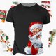 thumbnail image 1 of Camiseta de hombre Feliz Navidad alfabeto Santa 3d impreso manga corta cuello redondo pulóver ropa de hombre de gran tamaño camisetas de dibujos animados, 1 of 4