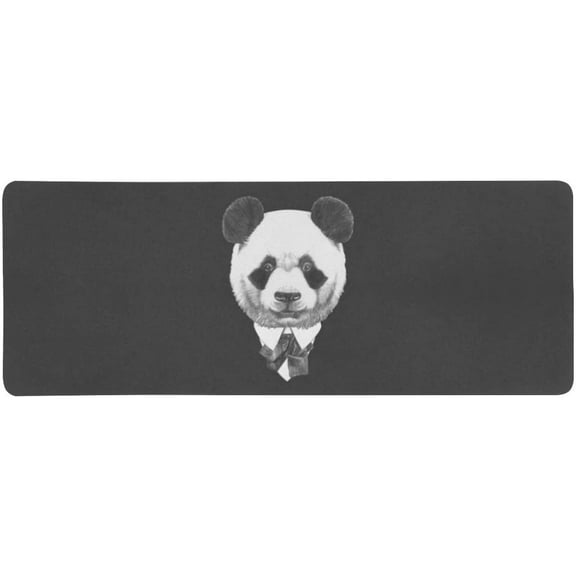 ZHANZZK Fashion Panda in Suit with Sunglasses Hipster Extra Extended Large Gaming Mouse Pad Mat Desk Pad Keyboard Mat 31.5x12 inch
