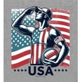 thumbnail image 4 of USA Athlete Adult Heather Gray Long Sleeve Hoodie-Medium, 4 of 4