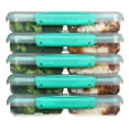 thumbnail image 4 of Sistema To Go Multi Split Meal & Food Prep Containers with Dividers & Clips, 820 mL, BPA-Free, 5 Pack, 4 of 8