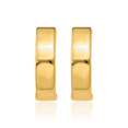 thumbnail image 5 of 14K Solid Two Tone Gold Round Huggie Small Hoop Earrings, 5 of 10