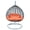 Orange, variant on LeisureMod Hanging Swing Chair Two-Person Seater Egg Chair Grey Frame in Teardrop Design with Armrest Removable Zippered Washable Polyester Cushion Cover for Indoor and Patio Recluse Collection
