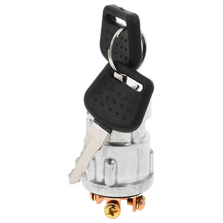 PTOOTP Universal Car Ignition Switch with 1 Set Iron Ignition Keys Compatible for Most Vehicles