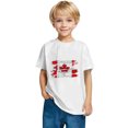 thumbnail image 4 of uublik T-shirt Feuille d'Érable Canadienne pour Garçons Manches Courtes Hauts Enfants T-Shirts d'Été Col Rond T-Shirts Mode 3T-10, Blanc, 4 of 6