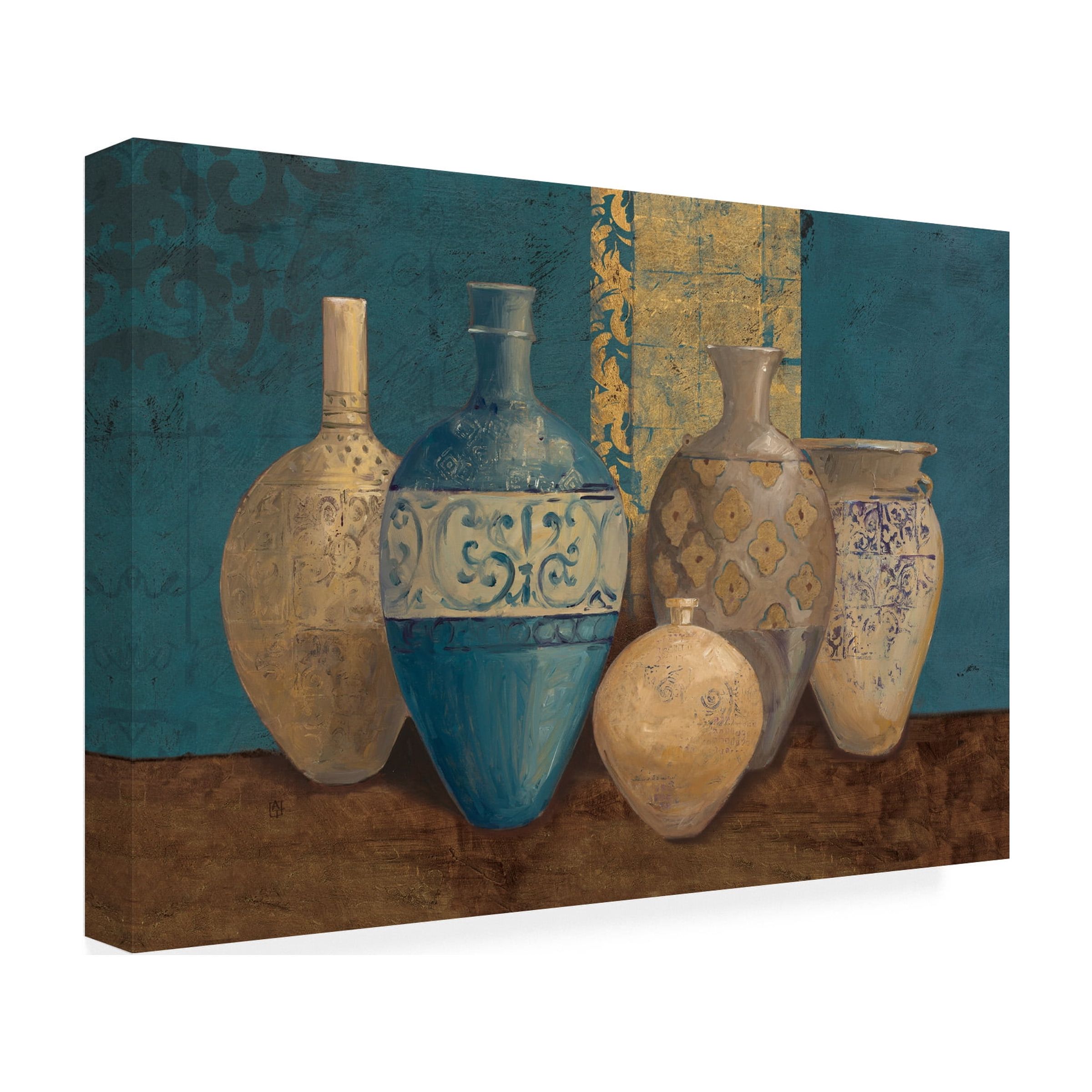 Trademark Fine Art 'Aegean Vessels on Turquoise' Canvas Art by Avery Tillmon