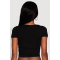 thumbnail image 5 of Women's Ambiance Classic Fit Scoop Neck Short Sleeve Cropped Tee, 5 of 5