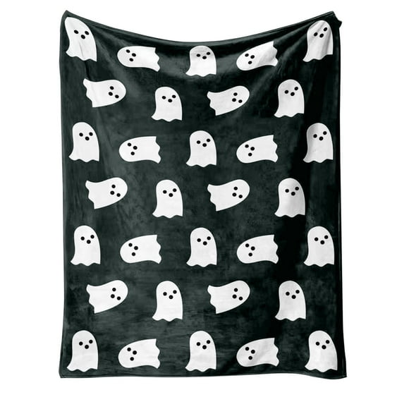RKSTN halloween blanket New Flannel Halloween Cute White Ghost Festival Shawl Blanket Nap Blanket
