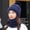 Navy, variant on Dyfzdhu Women Winter Windproof Hat Ski Riding Fleece Warmer Hairball Adjustable Cap Scarf Neckerchief Warm Collar Set Outdoor Suit Beige