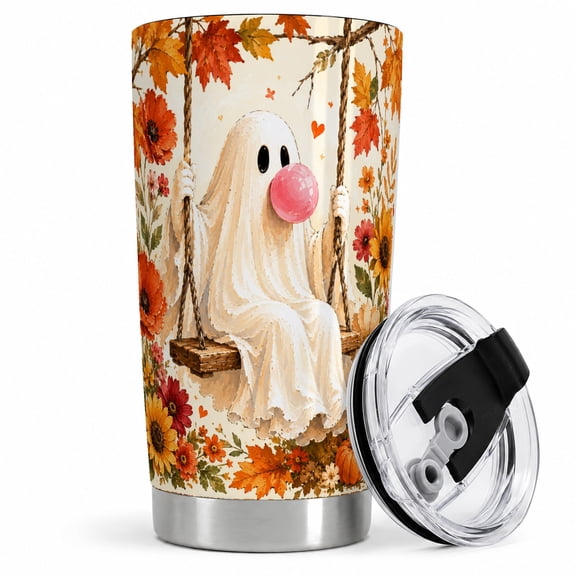 Autumn Ghost Tumbler, 20oz Stainless Steel Insulated Drinkware