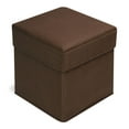 thumbnail image 2 of Badger Basket Kid's Folding Storage Seat - Brown, 2 of 3
