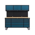 thumbnail image 1 of GABINETE DE ACERO INOXIDABLE COLOR AZUL 15 CAJONES Y 3 GABINETES SUPERIORES THOR KITCHEN HTC7218PCB, 1 of 10