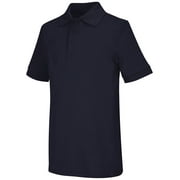 Classroom School Uniforms Big Kid Short Sleeve Interlock Polo 58912, XL, Dark Navy