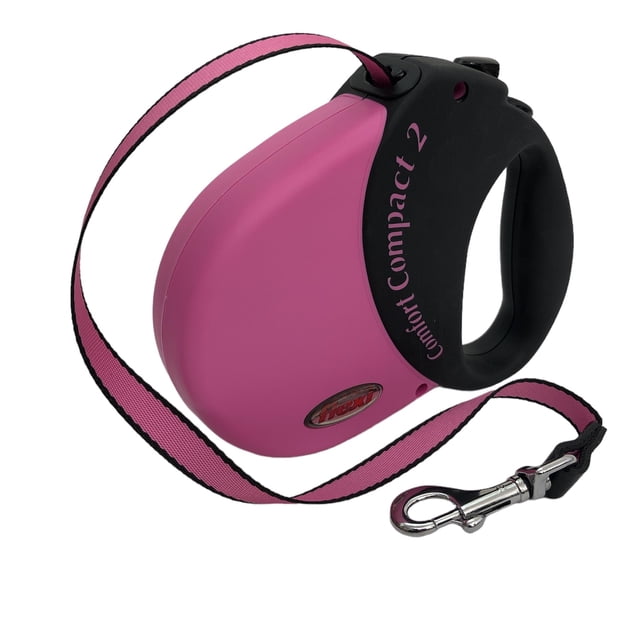 Correa retráctil para perro con cinta de 5 metros color rosa Flexi Flexi Comfort Compact 2