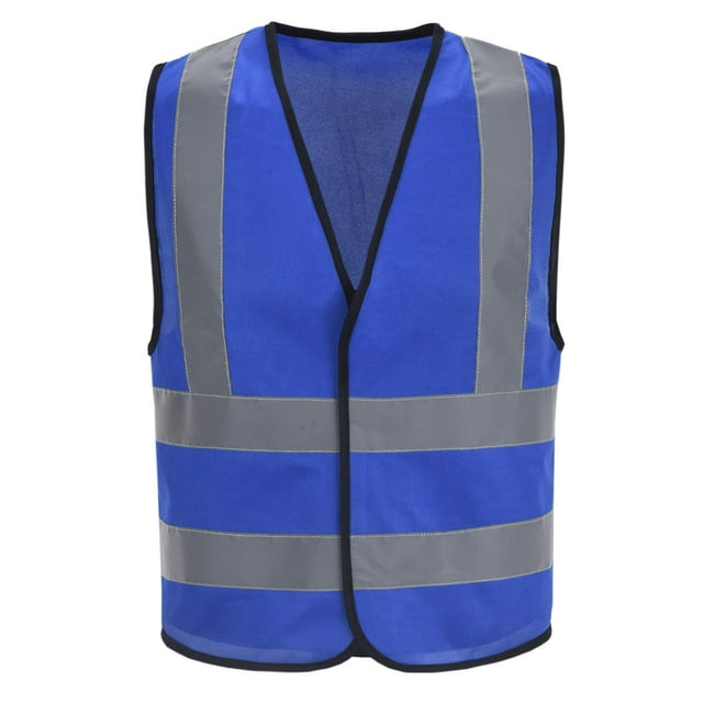 Chaleco de seguridad AYKRM Nivel 2 de alta visibilidad azul grande
