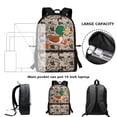 thumbnail image 3 of Yuyamidu Duck Camouflage School Backpack with Lunch Box for Kids Boys 7-8 Years Old Middle School Book Bag for Girls 1st Grade/2nd Grade Large Capacity Schoolbag Set of 3, 3 of 7