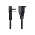 thumbnail image 4 of StarTech.com 10 Pieds Power Extension Cord, Rotating Flat Plug Extension Cord, NEMA 5-15P to NEMA 5-15R Cable, 16 AWG, 125V/13A, UL Certified NEMA 5-15P (P) Rotating to Power NEMA 5-15R (R) 125 V - Câble d'Extension Électrique - AC - 15 A - 10 Pi - Noir, 4 of 9