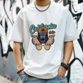 thumbnail image 3 of Men's T Shirt Round Neck Patterned Tee Summer New Sports Shirt Vintage Style Gift for Friends XS, 3 of 4