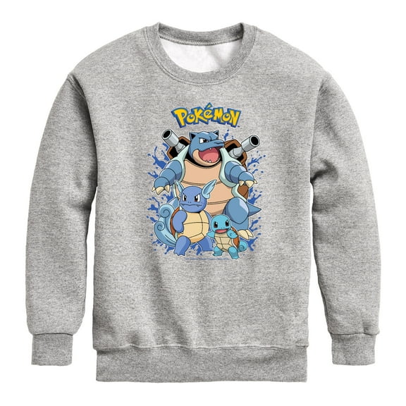 Pokémon - Squirtle Evolution - Youth Crewneck Fleece Sweatshirt