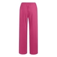 thumbnail image 4 of JUSLIO Pants for Women Linen Fashion Plus Size Drawstring Loose Wide Leg Pants, 4 of 5