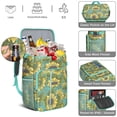 thumbnail image 2 of Boho Sunflower Aesthetic Cooler Backpack - Insulated 20L Leakproof Lunch Backpack for Outdoor, Travel & Work, Rustic Farmhouse Floral Pattern, 2 of 6