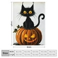 thumbnail image 4 of BCIIG Black Cat Pumpkin Gothic Art Warm Lightweight Blanket Soft Fleece Blankets Throw Blanket All Seasons Super Soft Blanket for Living Rooms Sofa Decor Gifts Halloween Theme 50x60in, 4 of 6