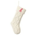thumbnail image 5 of Christmas Stocking Knitted Hanging Sock for Fireplace Embroidered Letter Design Gift Bag for Young Man Candy Toys Holiday Decor（A), 5 of 5