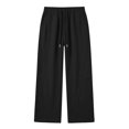thumbnail image 5 of Jalioing Sweatpants for Teen Boy Solid Color Loose Straight Leg Open Bottom Sport Pants Drawstring Waist Athletic Pants, 5 of 7