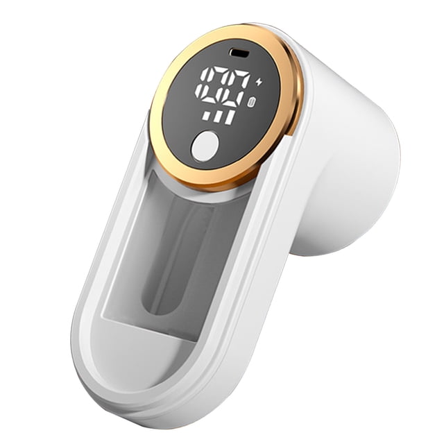 USB Fabric Shaver with 6 Stainless Blades - Lint Remover for Clothes, Bedding & Socks, Overcharge Protection & Portable Fuzz Eliminator