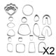 thumbnail image 1 of 2x21 Piezas Cortadores De Arcilla Polimérica De Acero Inoxidable Joyería Con Ganchos Tapones Para Los Oídos, 1 of 8