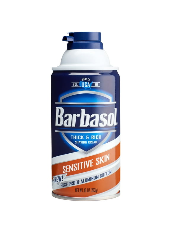 Barbasol Sensitive Skin Thick & Rich Shaving Cream for Men, 10 Oz
